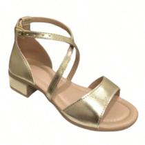 Sandália Infantil Menina Festa Salto Baixo 3cm Moda Blogueira Confortável Elegante Antiderrapante Sandália Infantil Menina Festa Salto Baixo 3cm Moda Blogueira Confortável Elegante Antiderrapante