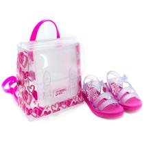 Sandália Infantil Menina Grendene Barbie Sweet Bag 22955AU - Vidro Glitter e Rosa