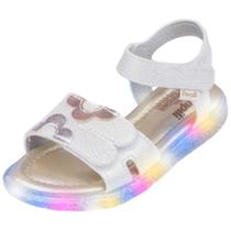 Sandalia Infantil Menina Led Flores Coloridas Lulli Pampili