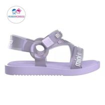 Sandália Infantil Menina Mini Melissa Stripes Baby Original - Mk-35955 Sandália Infantil Menina Mini Melissa Stripes Baby Original - Mk-35955