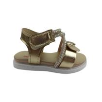 Sandália Infantil Menina Molekinha 2714.425 Dourado/Cristal Sandália Infantil Menina Molekinha 2714.425 Dourado/Cristal