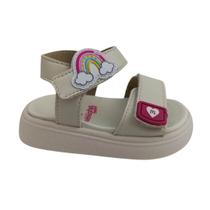 Sandália Infantil Menina Molekinha 2733.102 Baby Off White