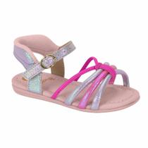 Sandália Infantil Menina Molekinha Cai Hol- Lilás/ Pink Neon Sandália Infantil Menina Molekinha Cai Hol- Lilás/ Pink Neon