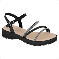 Sandália Infantil Menina Molekinha Flatform Strass Brilho