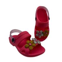 Sandalia Infantil Menina Papete Delicada Flores macia leve antiderrapante - Thiox Calçados