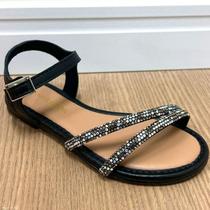 Sandália infantil menina Rasteira Molekinha Infantil Casual Básica Strass - Sandália infantil menina Rasteira Molekinha Infantil Casual Básica Strass -