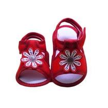 Sandalia Infantil Meninas Recem Nascido Delicada com Flor Grande