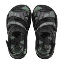 Sandália Infantil Menino Grendene Kids Jurassic Super Mask Preto e Verde