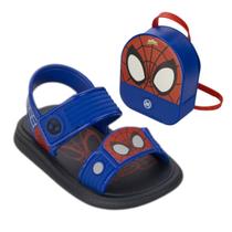 Sandália Infantil Menino Mochila Casual Marvel Homem Aranha