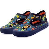 Sandália Infantil Menino Papete Masculina Dinossauro Azul/Colorido Mzkid Sandália Infantil Menino Papete Masculina Dinossauro Azul/Colorido Mzkid