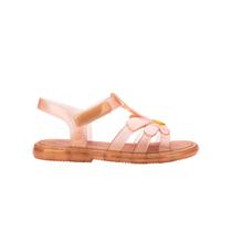 Sandália Infantil Mini Melissa Hip Bloomy Marrom/Rosa