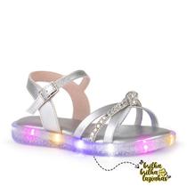 Sandália Infantil Mini Sua Cia Feminina Strass Led Sandália Infantil Mini Sua Cia Feminina Strass Led