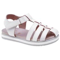 Sandália Infantil Mini Sua Cia Flatform Aranha Com Fivela Branco