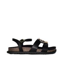 Sandália Infantil Molekinha Adereço Dourado Napa Turim Preto Sandália Infantil Molekinha Adereço Dourado Napa Turim Preto