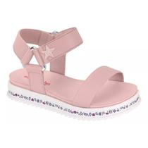 Sandália Infantil Molekinha Casual Detalhe Estrela Meninas Rosa