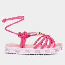 Sandália Infantil Molekinha Flatform Amarração Tratorada Menina