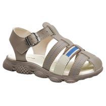 Sandália Infantil Ortofino Masculino Fechada Taupe
