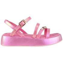 Sandalia Infantil Ortopedica Kidy Flat Form Brilho Conforto