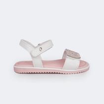 Sandália Infantil Pampili Bombom Tira Strass Branca 488.002 Sandália Infantil Pampili Bombom Tira Strass Branca 488.002