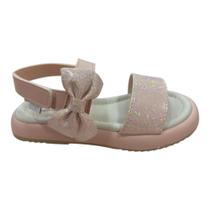 Sandália Infantil Pampili Cora Flatform Laço Rosa Glow