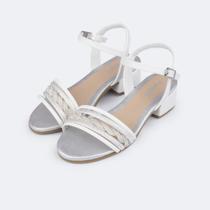 Sandalia infantil pampili fancy trancada com strass