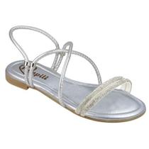 Sandalia Infantil Pampili Íris Detalhes Strass Prata