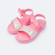 Sandália Infantil Pampili Lili Sorvete Branca e Rosa