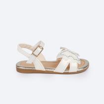Sandália Infantil Pampili Mili Borboleta e Strass Nude