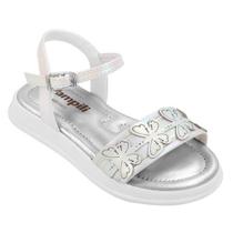 Sandalia Infantil Pampili Sand Flower Detalhes Borboletas Br