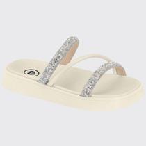 Sandália Infantil Pepete Meninas Tiras Strass Molekinha 2358.100.29024 -