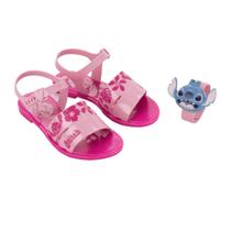Sandália Infantil Rosa com Relógio Stitch Time Grendene Kids