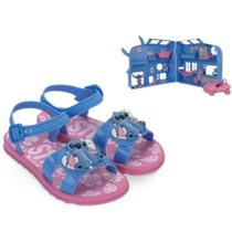 Sandália Infantil Stitch Pet Shop Grendene Kids Menina - Rosa e Azul