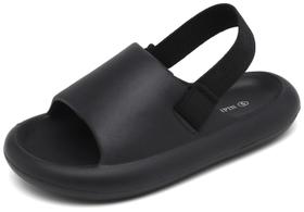 Sandália INMINPIN Toddler Slides com alça elástica preta 3 Sandália INMINPIN Toddler Slides com alça elástica preta 3