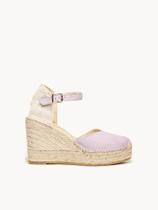 Sandália Jara Anabela 10 cm Camurça Lilás Sandália Jara Anabela 10 cm Camurça Lilás