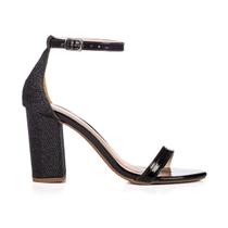 Sandália Jjojo Feminina Rita Salto Grosso Alto 9cm