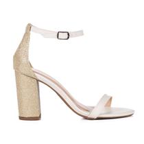 Sandália Jjojo Feminina Rita Salto Grosso Alto 9cm