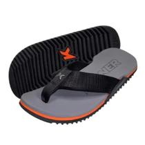 Sandália Kenner DFZ - 11 - Preto/Laranja/Prata Sandália Kenner DFZ - 11 - Preto/Laranja/Prata