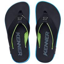 Sandália Kenner Kivah Line DVD-05, Código: 5160, Cor: Azul turquesa/ Branco/Preto.