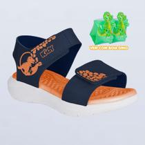 Sandália Kidy Fly Baby Marinho Laranja - Sandália Kidy Fly Baby Marinho Laranja -