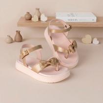 Sandália Kidy Mini Flat Form Ouro -