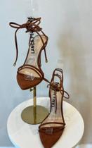 Sandalia Lace Up Salto Virgula 35 36 37 38 39 Lança Perfume Marrom tamanho:35 Sandalia Lace Up Salto Virgula 35 36 37 38 39 Lança Perfume Marrom tamanho:35
