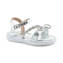 Sandália Lalilu Prata Brilho e Conforto Infantil - Sandália Lalilu Prata Brilho e Conforto Infantil -