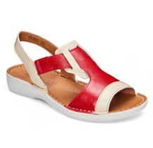 Sandalia levecomfort - branco/tomate - f10355 Sandalia levecomfort - branco/tomate - f10355