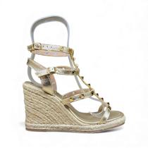 Sandália Lialine Anabela p/ Festa Confortável Salto Alto 2402.72084