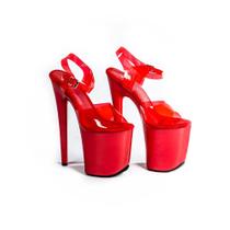Sandália LILITH Vermelha Salto 20cm (8") para Pole Dance Cor:VermelhoTamanho:BRA 36-37 (EUR 38)