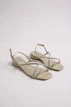 Sandália Littz Feminina Com Tiras Finas E Salto Baixo Confortável Off White Sandália Littz Feminina Com Tiras Finas E Salto Baixo Confortável Off White