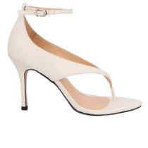 Sandália Luiza Barcelos Feminina Off White Salto Alto Couro Sandália Luiza Barcelos Feminina Off White Salto Alto Couro