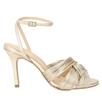 Sandalia Luiza Barcelos Salto Alto Multitiras Rolotê Dourado Sandalia Luiza Barcelos Salto Alto Multitiras Rolotê Dourado