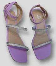 Sandalia luna lilas / strass