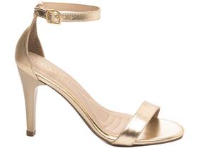 Sandália Luxo Dourado Salto 9,5 cm - Elegância em Ouro Light